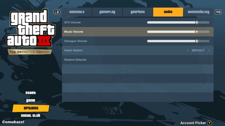 Можно ли отключить лицензионную музыку в Grand Theft Auto 3 - Definitive Edition?