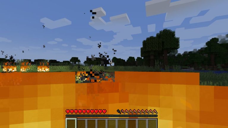 Как удалить повреждение огнем в Minecraft?
